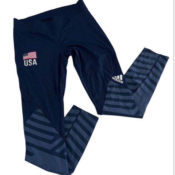 adidas Women's USA Volleyball Performance Long Tights M - Picture 6 of 10